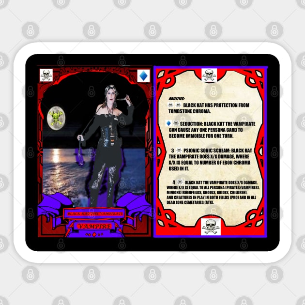 Black Kat the Vampirate Death/Watch Trading Card Sticker by Above and Beyond Causeplay